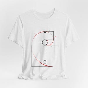 Fibonacci Arrow T-Shirt: Geometric Math Science Tee
