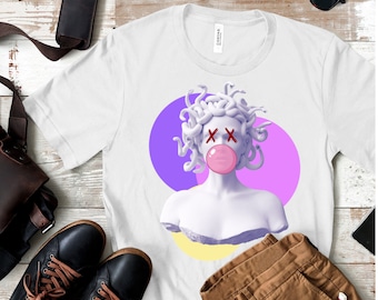 Medusa T-Shirt: Modern Art Woman Snake Tee