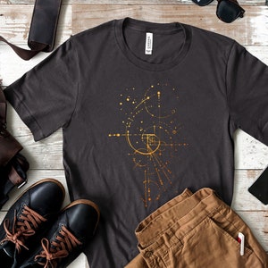 Fibonacci t-shirt | celestial tee | golden circles shirt | spiritual tshirt for woman for man