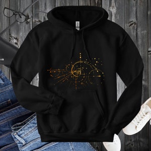 Fibonacci | hoodie | MathArt | GeometricPrint | GoldenRatio | Spiral | MathematicalDesign | ScienceInspired | MathGeek | StylishMath