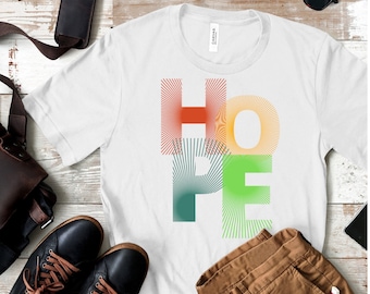 Colorful HOPE T-Shirt | letters | lines | modern art | hope for everybody