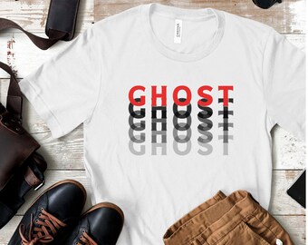 Faded Ghost Graphic T-Shirt: Modern Spooky Tee