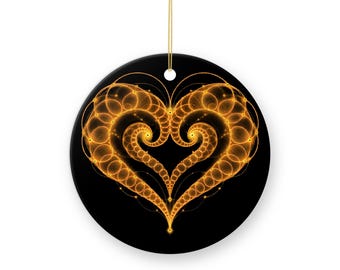 Fourier Heart Inspired Ornament, Epicycle Circles Christmas Ornament, Engineer Gift, Math Teacher Xmas Gift, Geeky Love Tree Decor