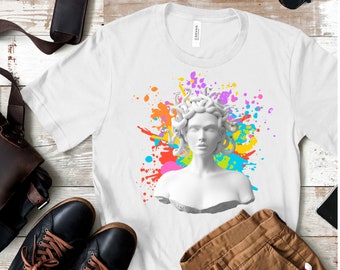 Medusa | snakes | woman | modern art | minimal | t- shirt | tee | snake woman