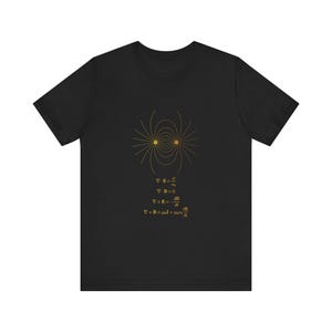 Maxwell's Equations Shirt, Electromagnetism Field Lines Tee, Minimalist Physics Shirt, Physics Teacher Gift, Electrical Engineer Gift