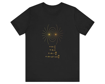 Maxwell's Equations Shirt, Electromagnetism Field Lines Tee, Minimalist Physics Shirt, Physics Teacher Gift, Electrical Engineer Gift