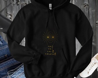 Maxwell's Equations Hoodie, Electromagnetism Field Lines Sweatshirt, Physics Teacher Gift, Electrical Engineer Gift
