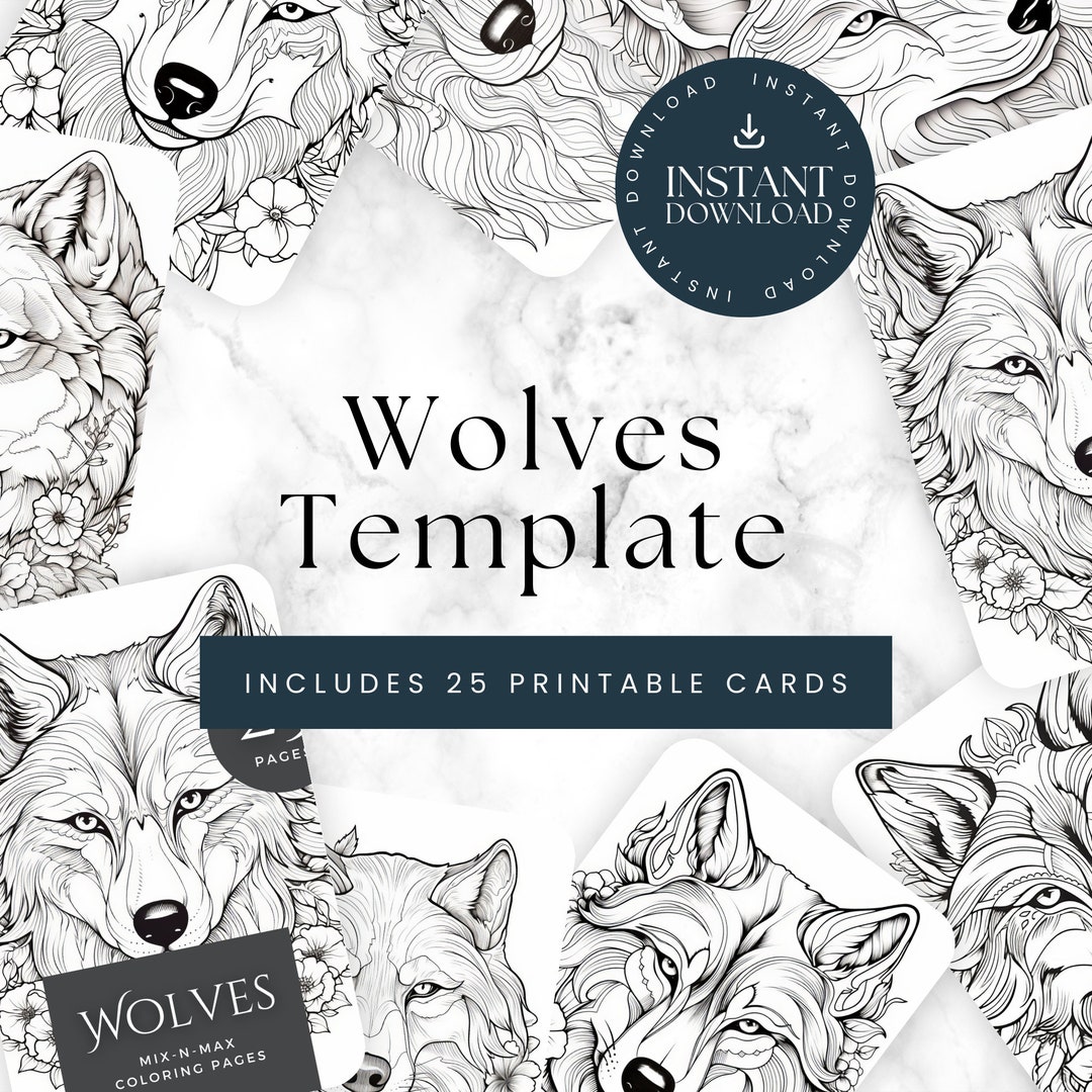 Wolves Template This item is unavailable - Etsy