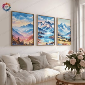 Chile Landscape Print Set - Set of 3 Posters | Vintage Wall Art Decor | Travel Poster | Santiago Wall Hanging | Artwork Gift | Living Room
