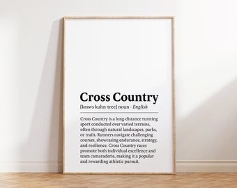 Cross Country Runner Print Poster Set of Running Posters
