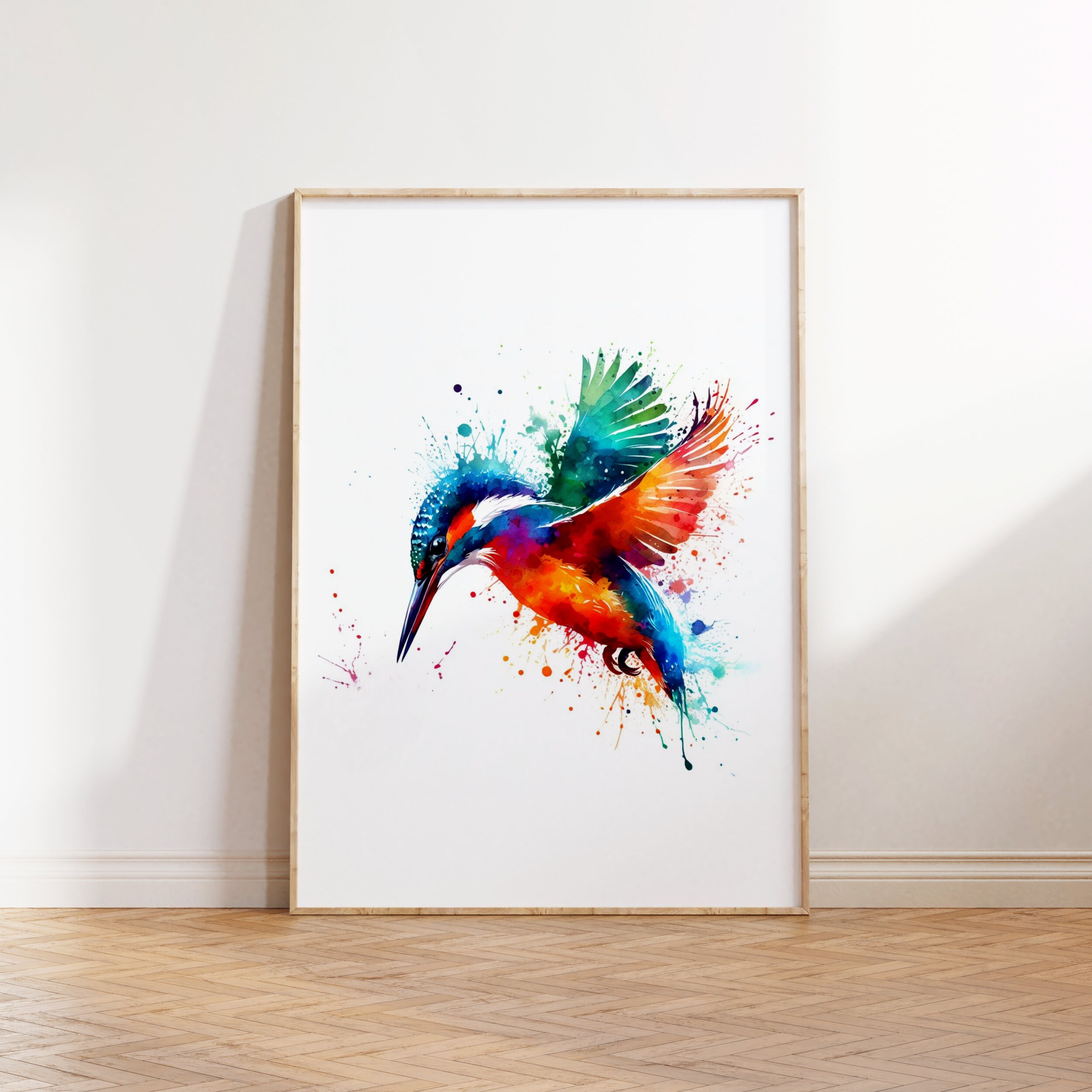 Kingfisher Art Print Set - Watercolour Prints | Kingfishers Painting ...
