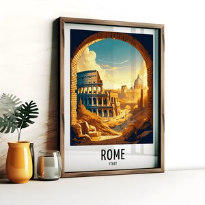Rome Italy Travel Print - Watercolour Poster Design | Wall Artwork | Holiday Gifts | Home Decor | Wall Art Gift | Colosseum Painting