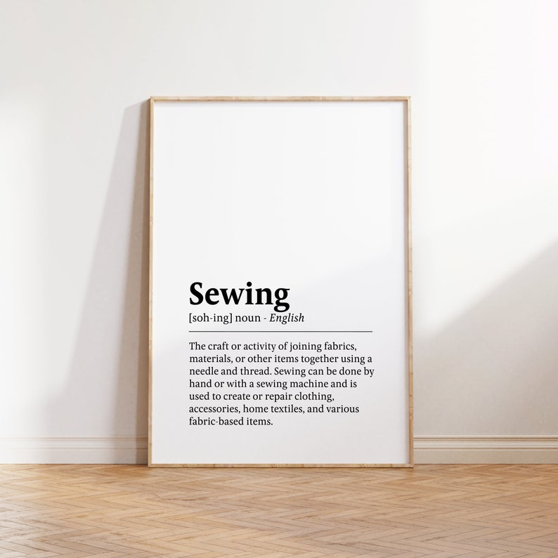 Sewing Poster Set Set of 3 Prints Watercolour Print Sewing Picture Wall Art Craft Room Decor Gift for Sew Lover Birthday Gift Definition