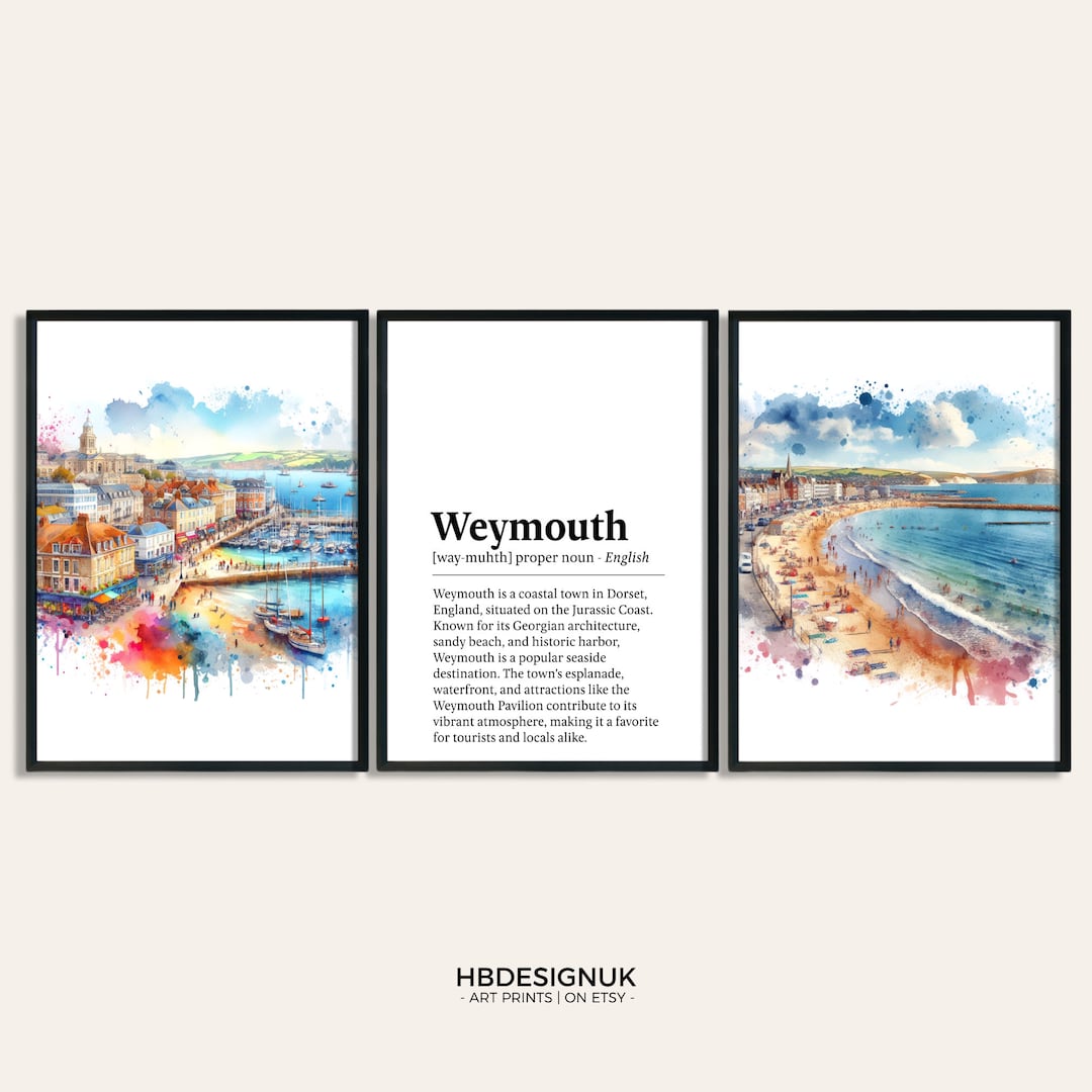 Weymouth Poster Print Set Set Of 3 Posters Weymouth Watercolour weymouth-poster-print-set-set-of-3-posters-weymouth-watercolour