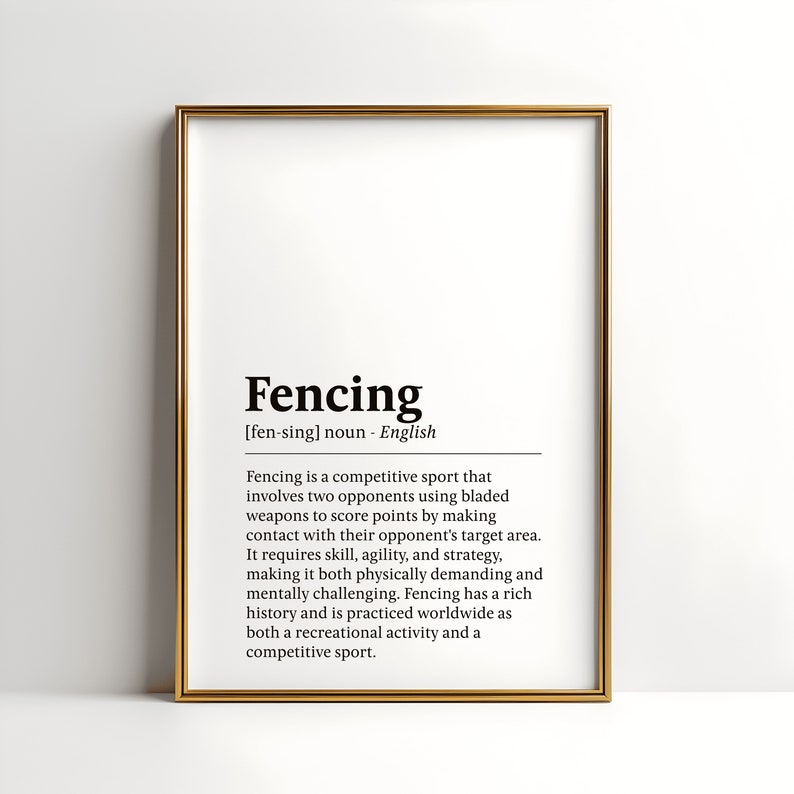 Fancing Poster Fencing Poster Set - 3 Prints | Wall Art Gifts | Fencer Art Gift ...