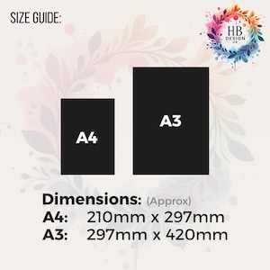 Peut inclure: Guide des tailles pour les formats de papier A3 et A4. Le papier A3 mesure 297 mm x 420 mm. Le papier A4 mesure 210 mm x 297 mm.