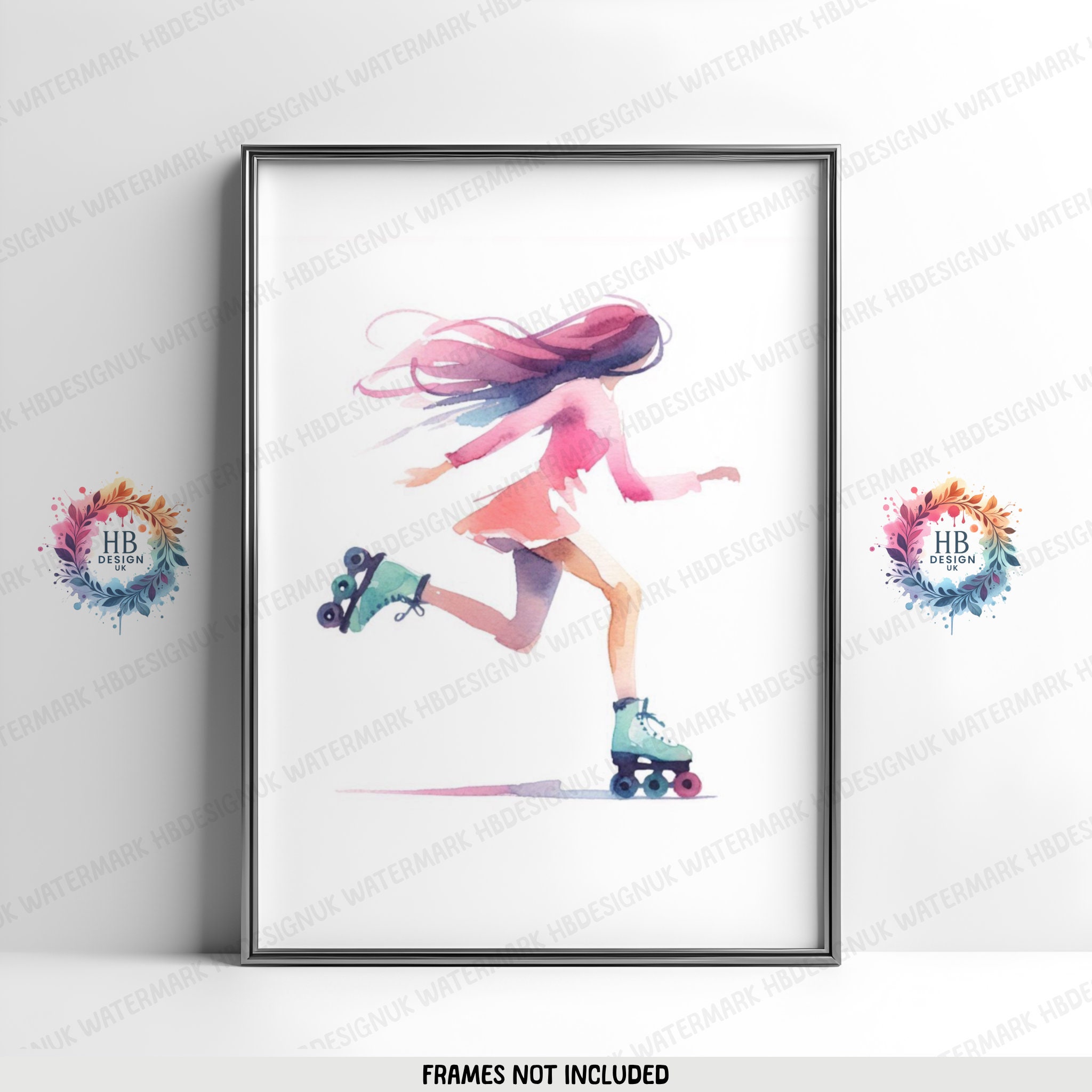 Roller Skating Wall Art - 3 Prints | Girls Bedroom Posters