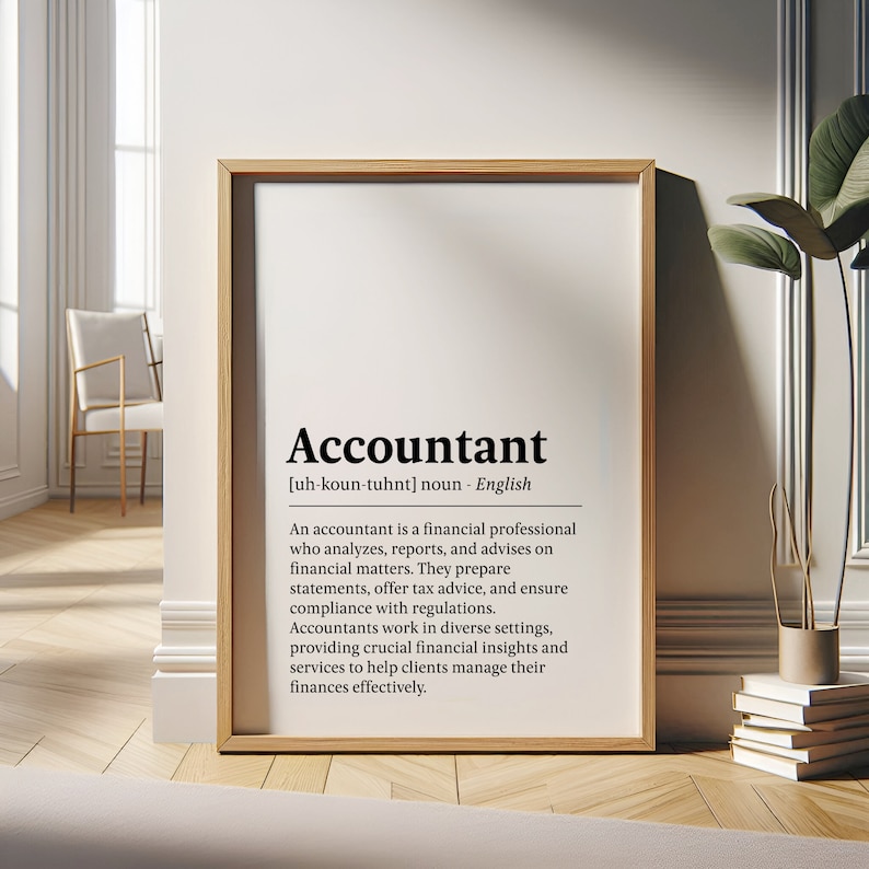 Accountant Definition Prints - Set of 3 Posters | Accountant Gifts ...