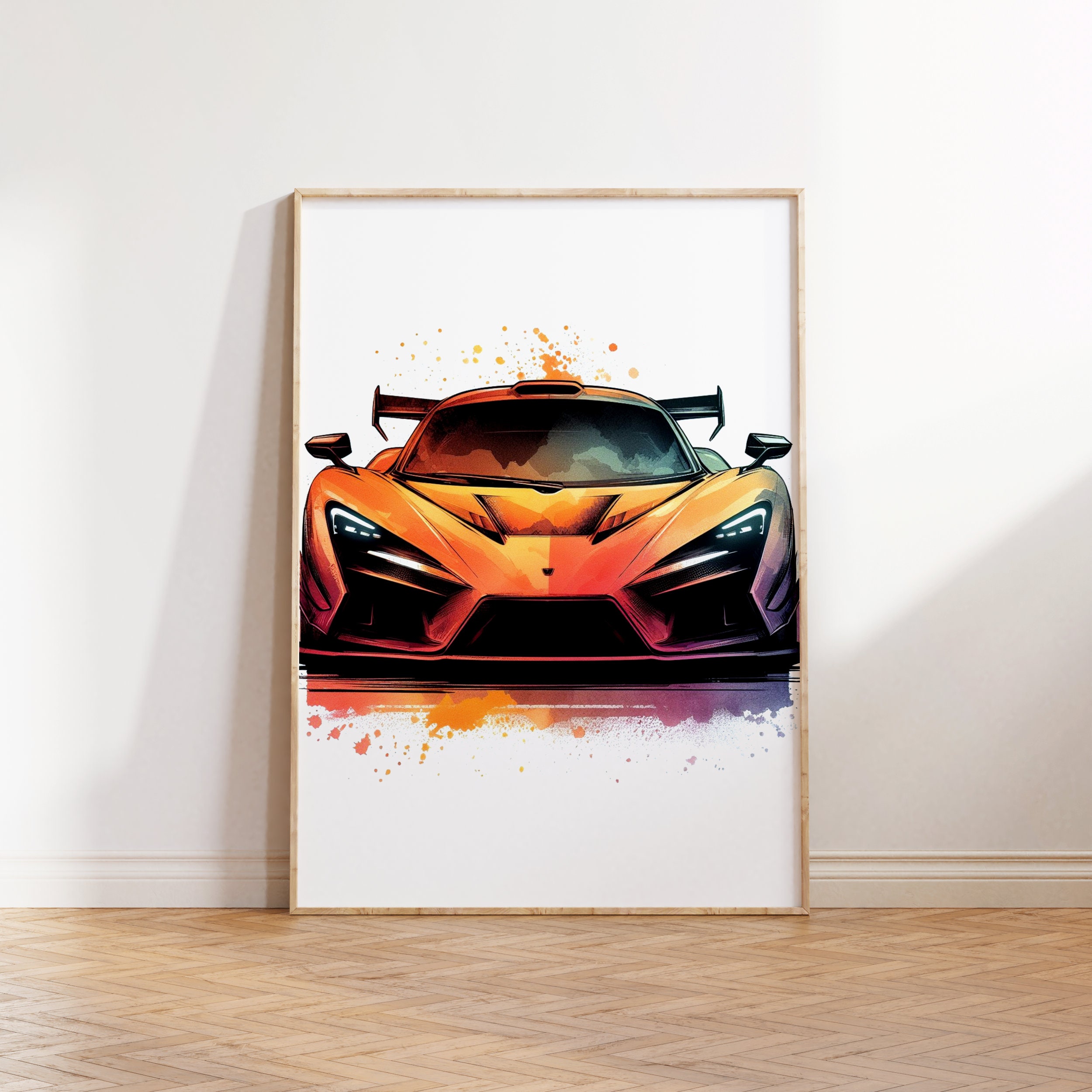 Auto-Poster Leinwand-Druck – Supercar Wandkunst Für Jungenzimmer, Büro Oder Männerhöhle