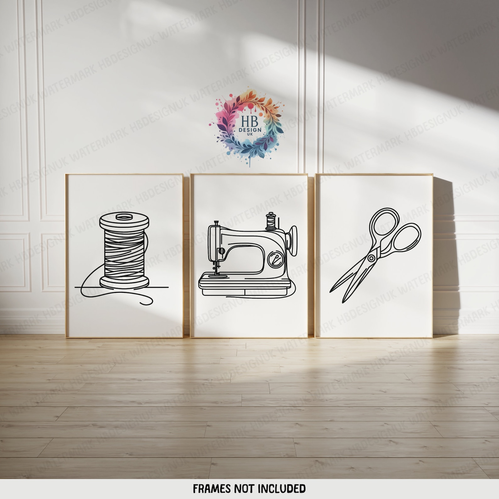 Minimalist Sewing Wall Art - Set of 3 Prints | Sew Poster Artwork ...