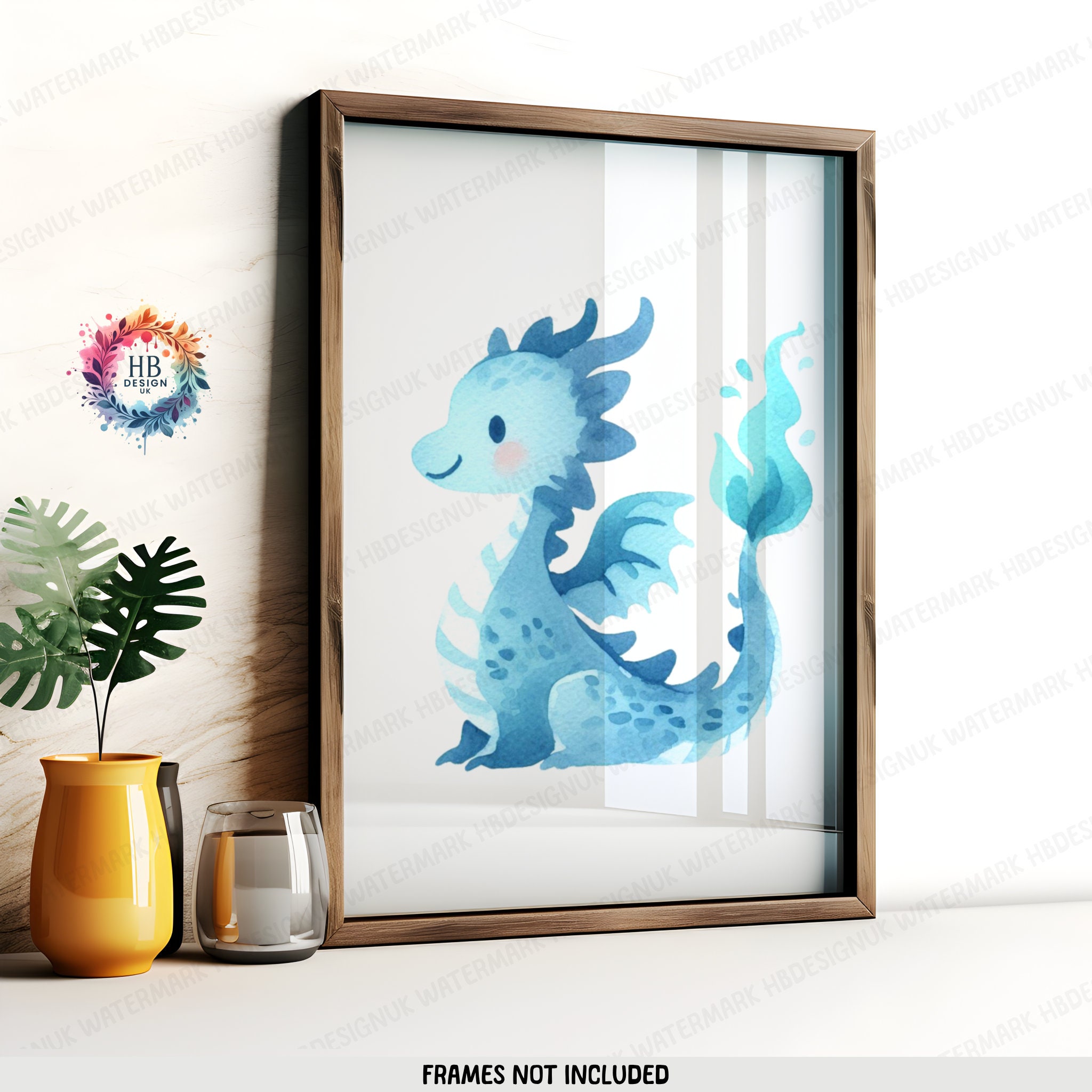 Dragon Nursery Decor Prints – Set of 3 Kids Dragons Posters, A3 A4 Wall ...
