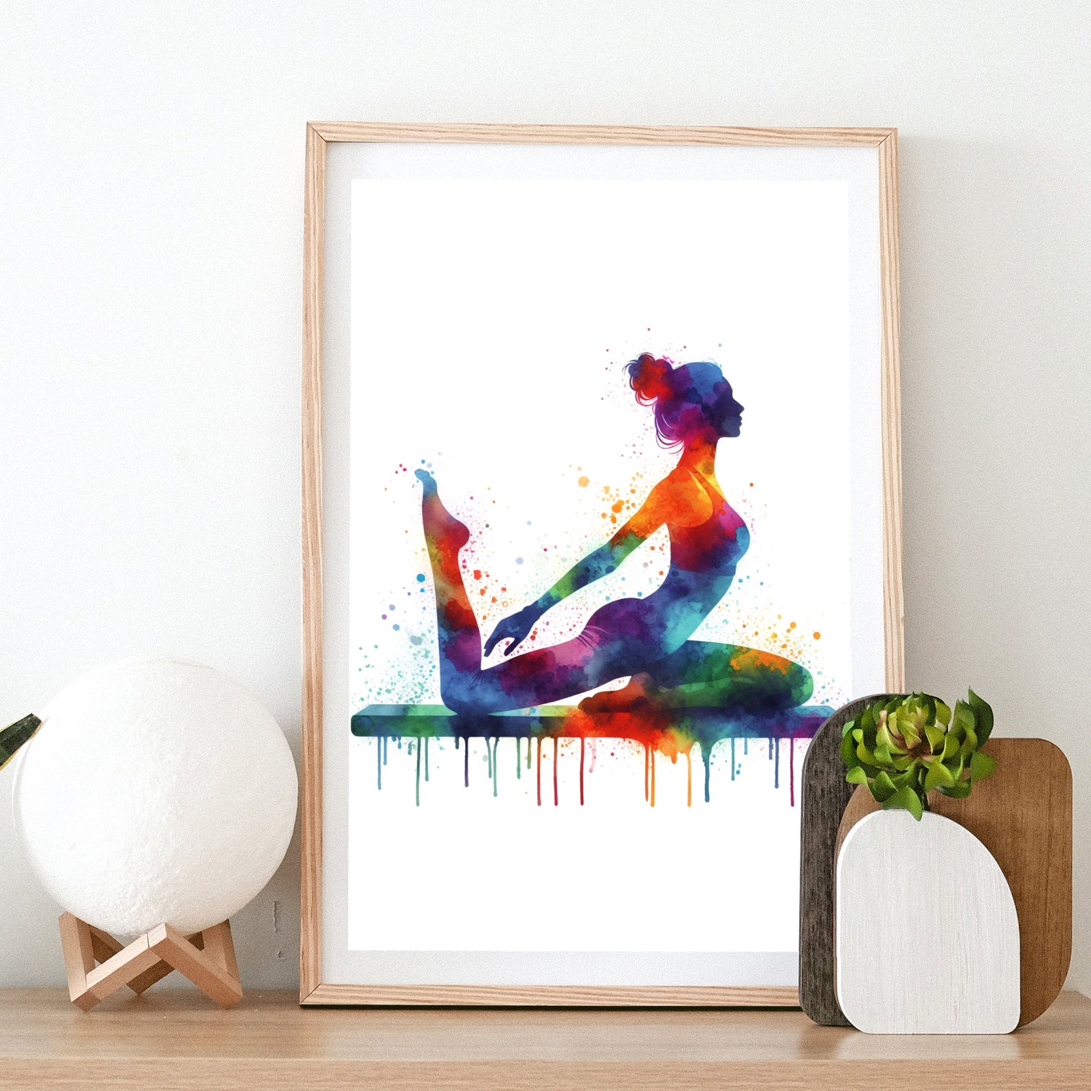 Color Pilates Pilates Watercolour Print - Set of 3 Wall Art | Colorful Watercolor ...
