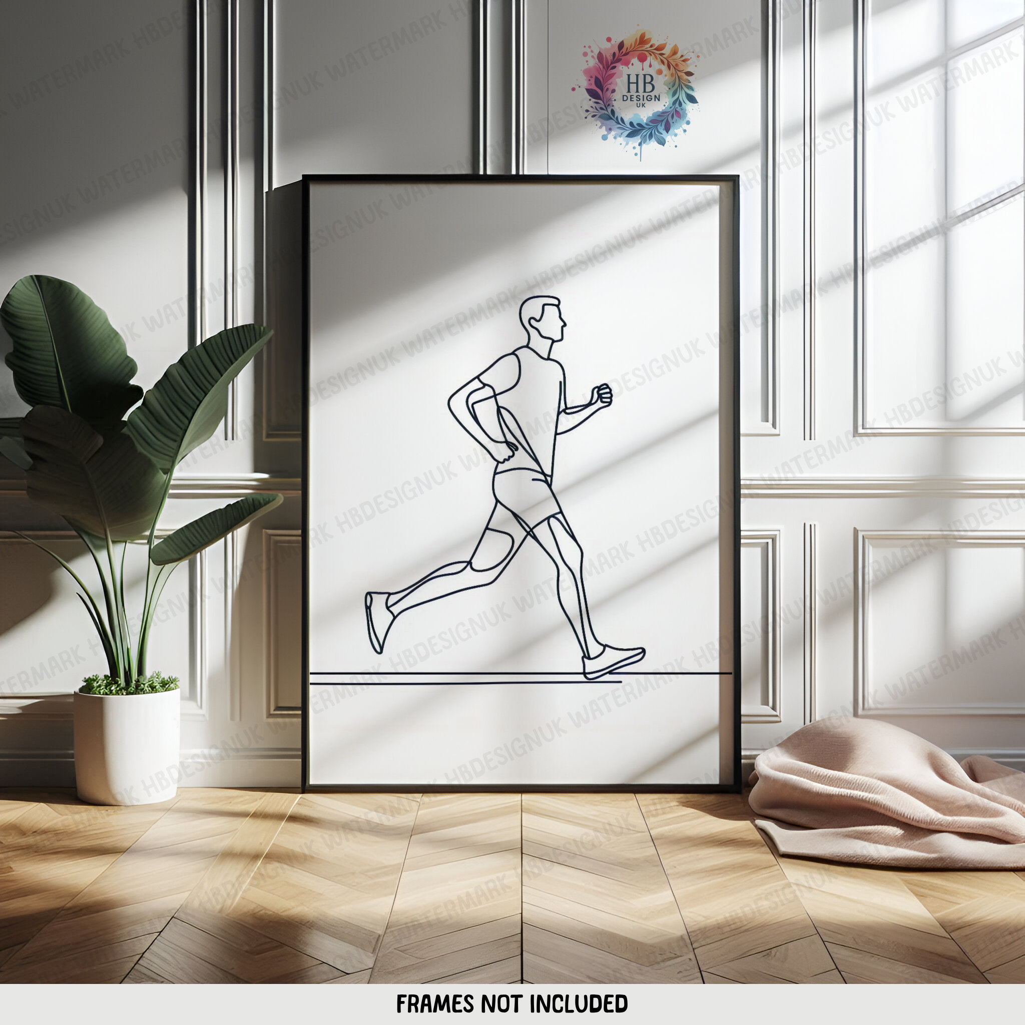 Minimalist Runner Print Set - 3 Runner Posters | Line Drawing Wall Art ...