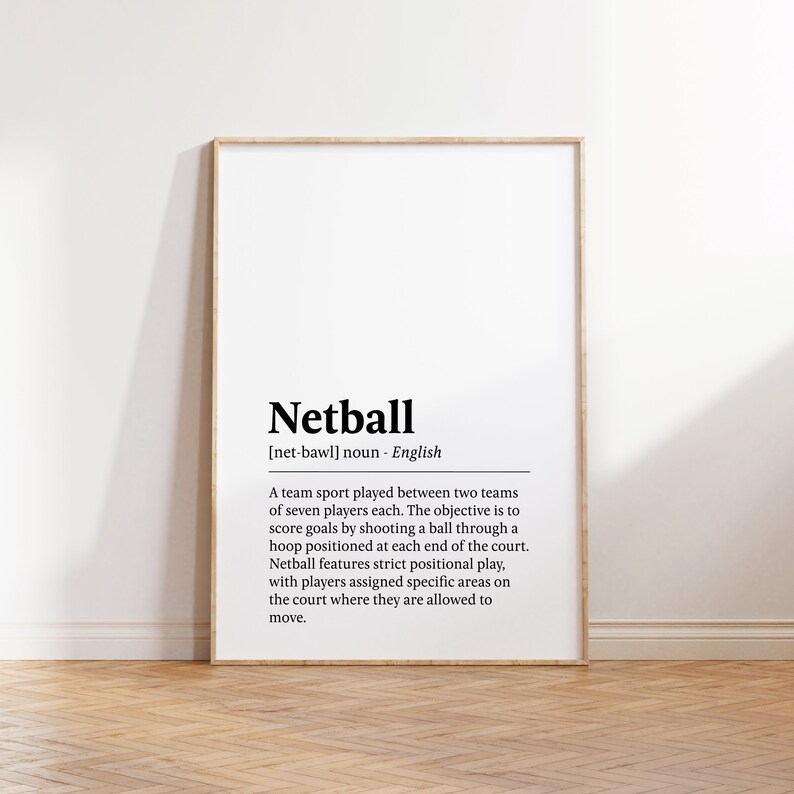 Netball Words Netball Print Poster - Set of 3 Netball Team Posters | Room Decor Art ...