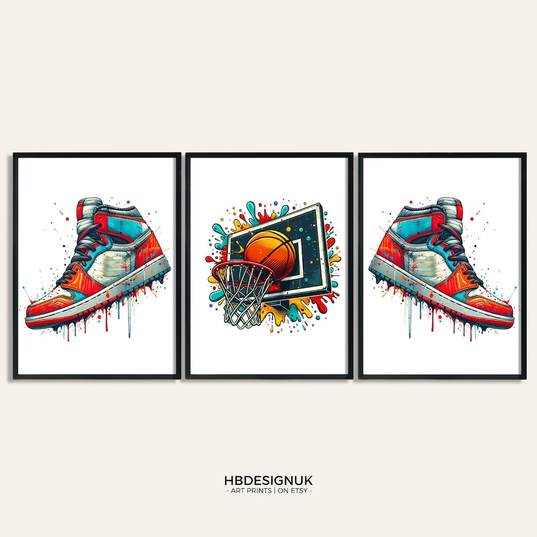 Basketball Poster Print for Boys Set of 3 Basketball Posters Teen Room