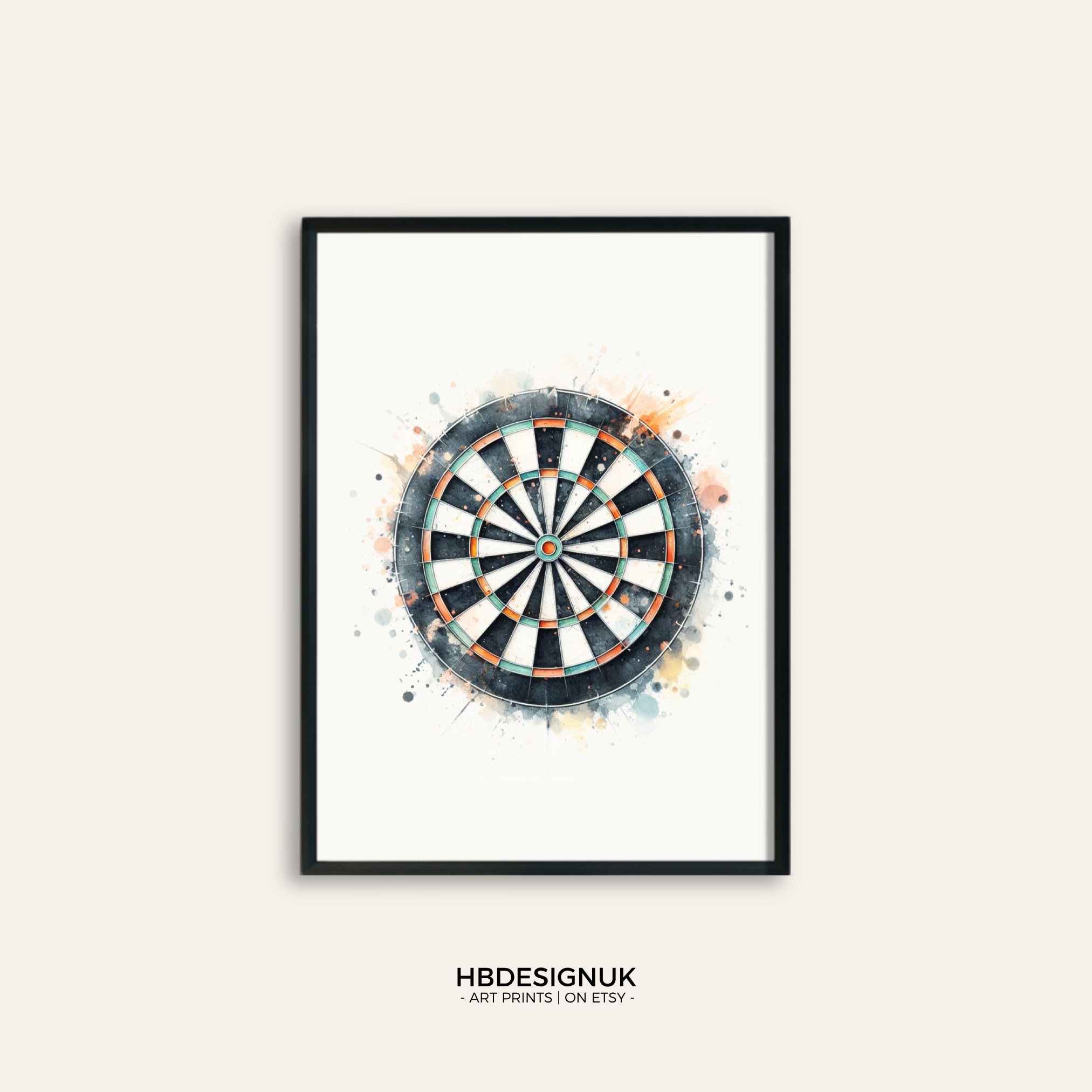 Darts Posters Set Set of 3 Darts Prints Darts Player Gift Watercolour
