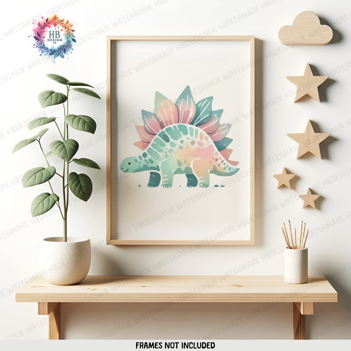 Dinosaur Nursery Print Set - 3 Posters | Boys Bedroom Poster ...