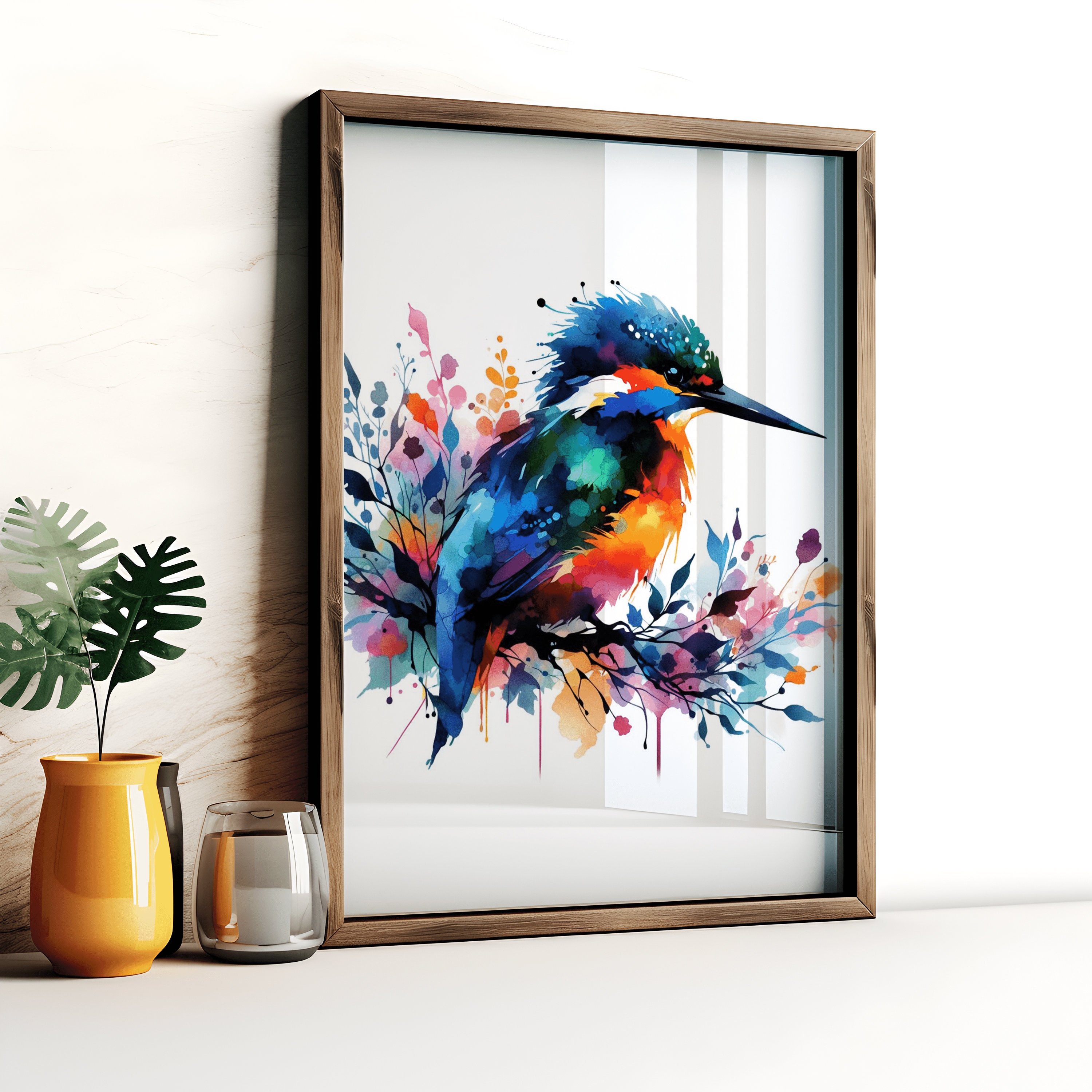 Kingfisher Art Print Set - Watercolour Prints | Kingfishers Painting ...