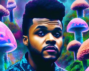 The Weeknd poster downloadable high quality.