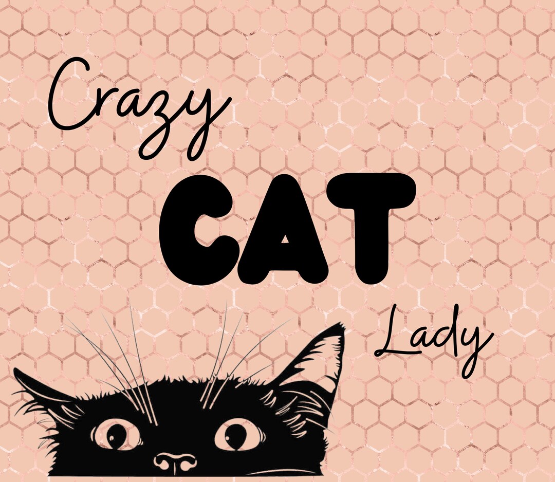 Crazy Cat Lady 20 Oz. Tumbler Wrap - Etsy
