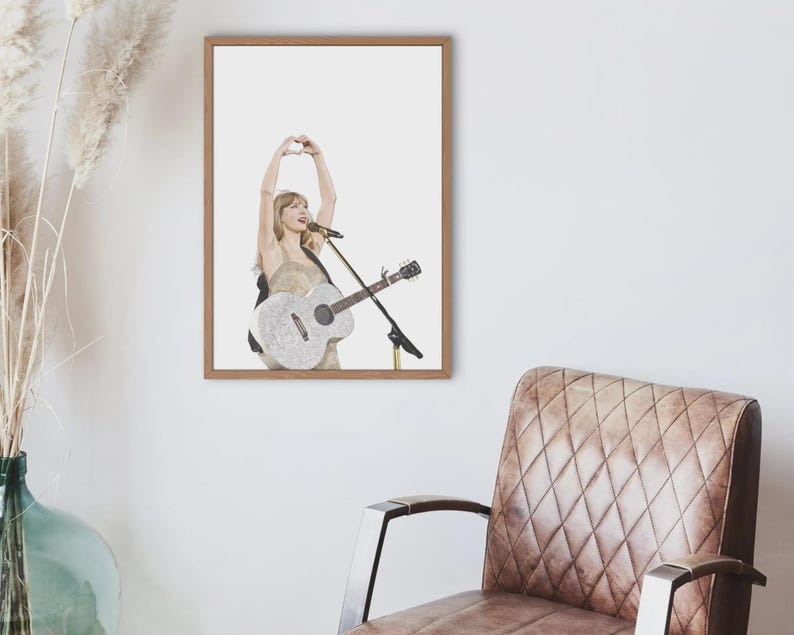 Reputation Decor Taylor Inspired Decor Poster, Illustrated Digital Fearless Heart Print ...