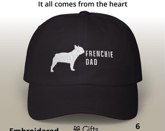 French Bulldog Dad Hat embroidered gift father's day dog lover pet birthday Frenchie