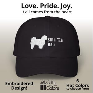 Shih Tzu Dog Dad Hat embroidered gift father&#39;s day dog lover pet birthday