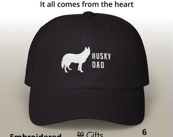Husky Dad Hat embroidered gift father's day dog lover pet birthday