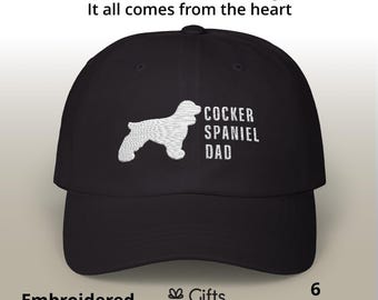 Cocker Spaniel Dad Hat embroidered gift father's day dog lover pet birthday