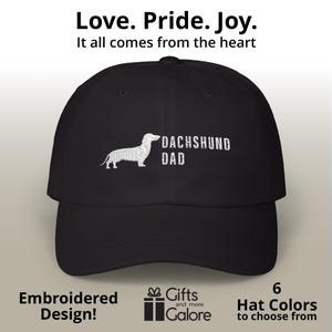 Dachshund Dad Hat embroidered gift father&#39;s day dog lover pet birthday