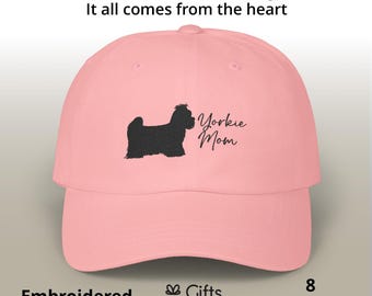 Yorkie Dog Mom Hat embroidered gift Mother's day dog lover pet birthday Yorkshire Terrier