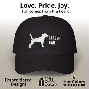 Beagle Dad Hat gestickt Geschenk Vatertag Hundeliebhaber Haustier Geburtstag