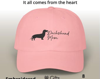 Dachshund Dog Mom Hat embroidered gift Mother's day dog lover pet birthday