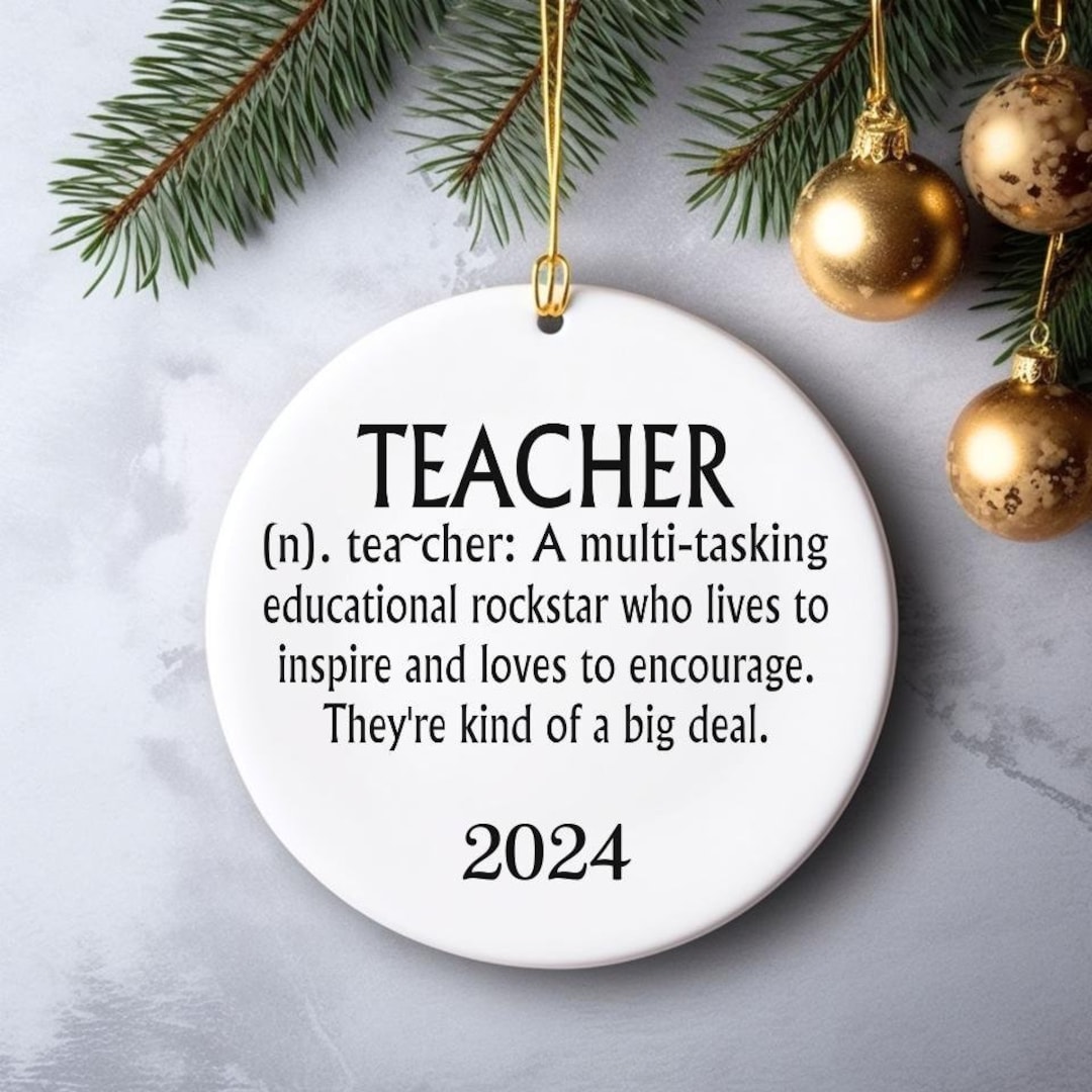 Teacher Definition Ornament Teacher Dictionary Ornament Etsy