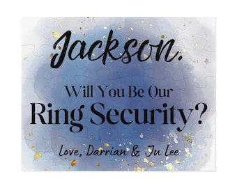 Personalized Will You Be Our Ring Security Will You Be Our Ring Bearer Puzzle Page Boy Puzzle Junior Groomsman Ring Bearer Proposal Gift Ask