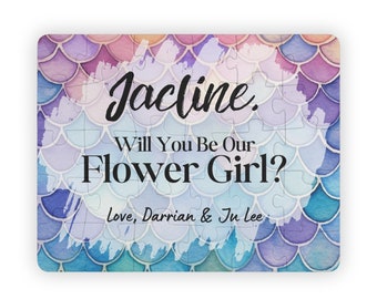 Ocean Will You Be My Flower Girl Puzzle Mermaid Flower Girl Gift Flower Girl Proposal Puzzle Flower Girl Cute Gift Ask Will You Be My Favor