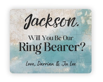 Personalized Will You Be Our Ring Security Blue Will You Be Our Ring Bearer Puzzle Page Boy Puzzle Junior Groomsman Ring Bearer Proposal Ask