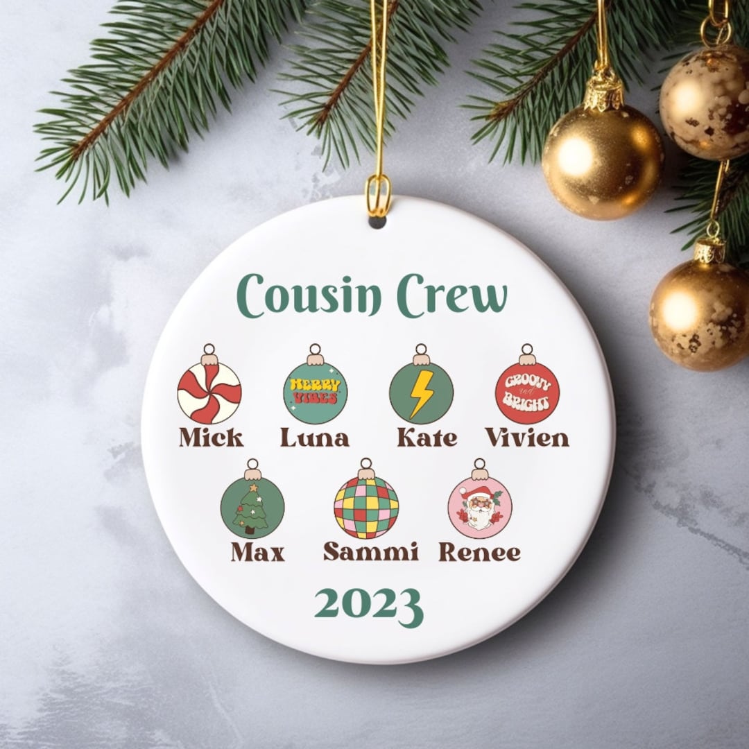 Personalized Cousin Ornament, Christmas Cousins Ornament, Personalized ...