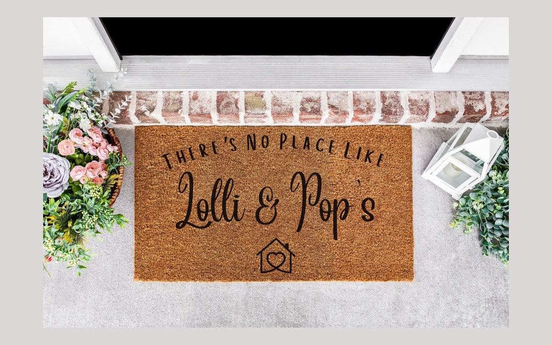 There's No Place Like Lolli & Pop's Doormat, Pop Custom Welcome Mat ...