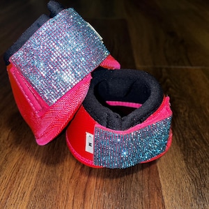 Customize Bling Classic Equine No Turn Bell Boots! Any Size! Any Color!